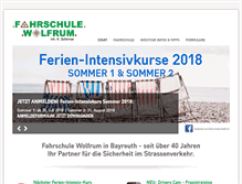 Tablet Screenshot of fahrschule-wolfrum.de